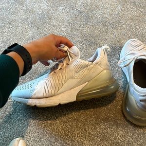 Nike Air 270s. White. Size 6 women’s